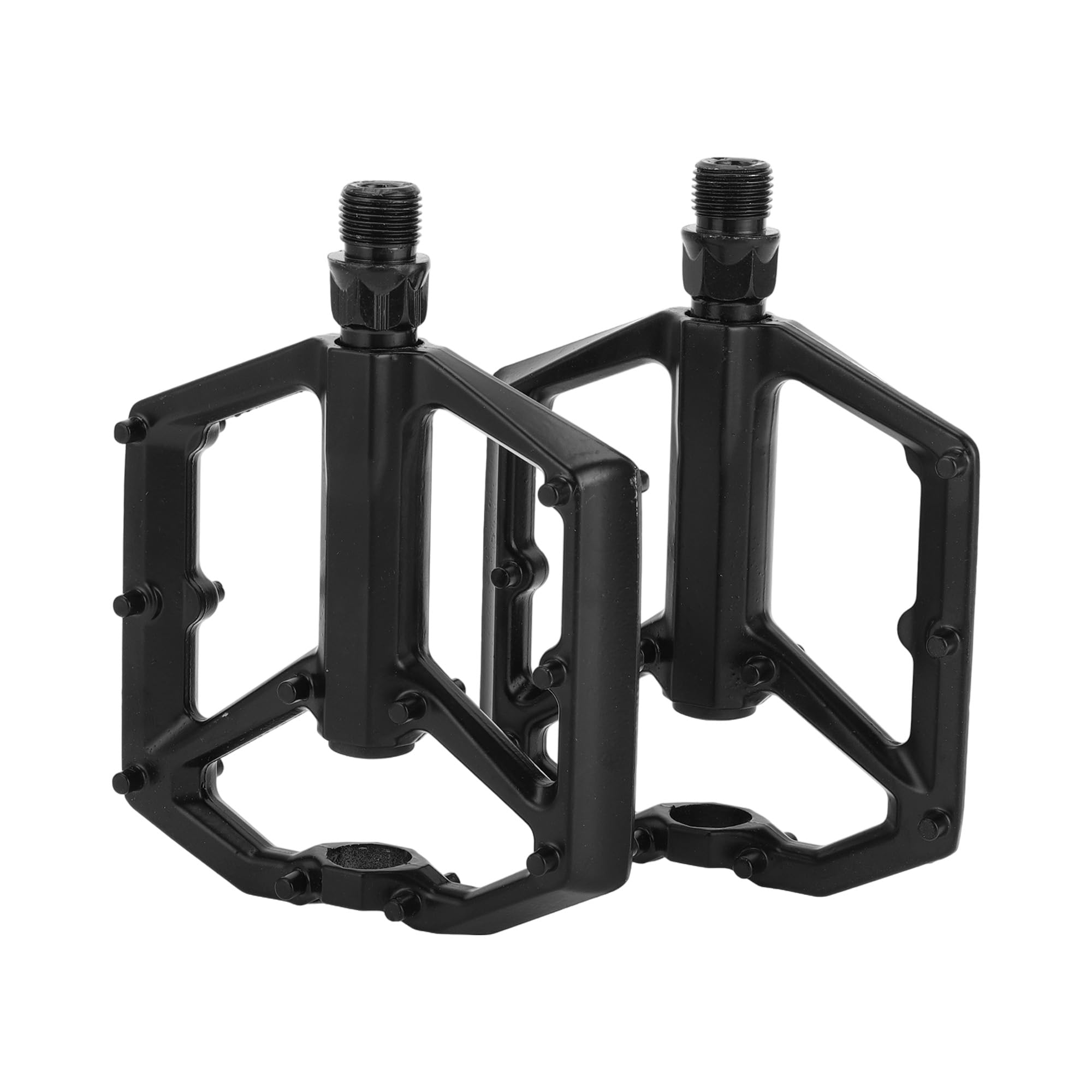 INFINAUTO Cycling Bike Pedal, 9/16" Spindle Aluminum Alloy Bicycle Flat Pedals Black for Road Mountain BMX MTB Bike