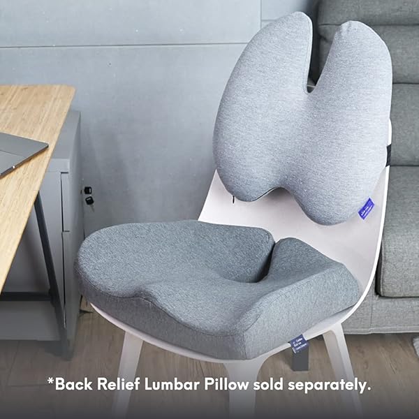 CUSHION LAB PATENTED PRESSURE RELIEF SEAT CUSHION FOR LONG SITTING HOURS ON OFFICE & HOME CHAIR – EXTRA-DENSE MEMORY FOAM FOR SOFT SUPPORT. CAR PAD FOR HIP, TAILBONE, COCCYX, SCIATICA – BLACK