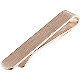 HAWSON Rose Gold Tie Clips for Men Skinny 1.5 Inch