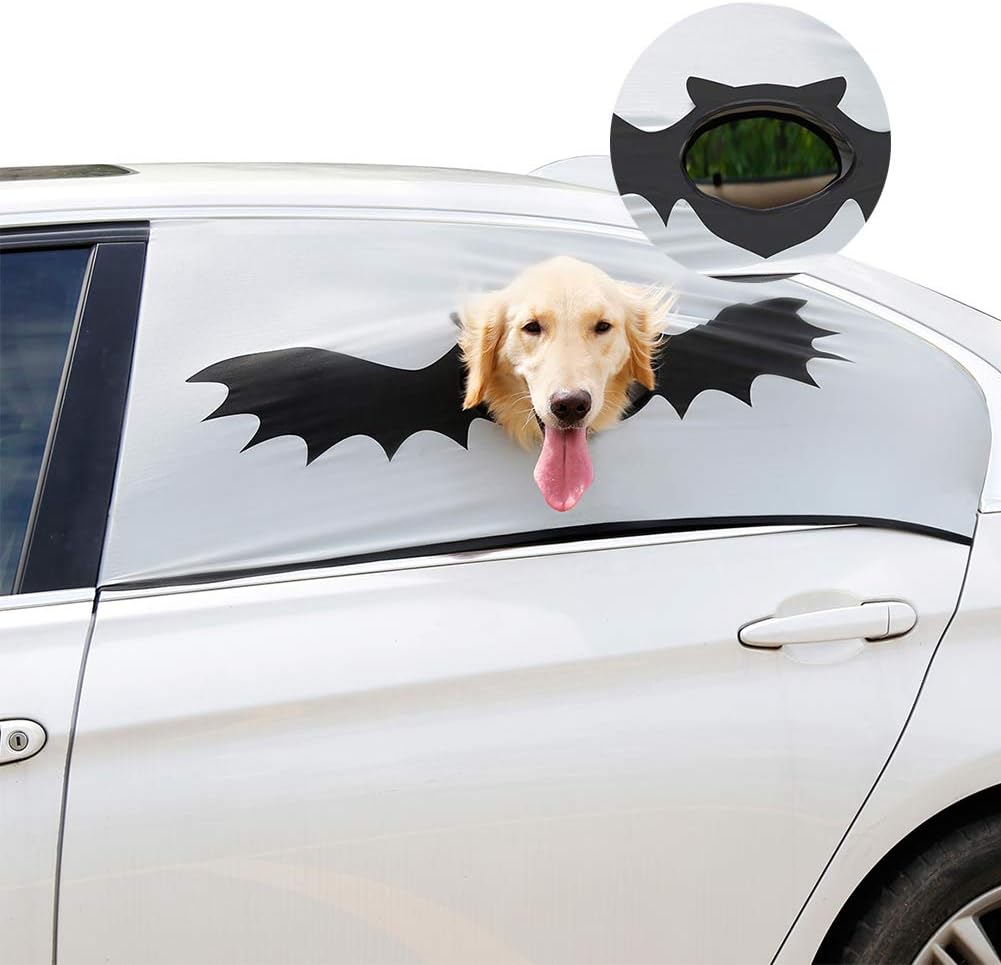 Dog Car Window Safety Curtain，Window Protector Cover