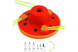 Quintillus Universal Weed Eater Head,H09 Weed Wacker Head Grass Trimmer Head Compatible with Ego, Ryobi,Echo,Weed Warrior,Kobalt with 12pc 11in / .095" Triangle Trimmer Line