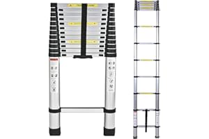 Telescopic Ladder,16.5 FT Aluminum Telescoping Ladder with Non-Slip Feet,Portable Extension Ladder Adjustable Lightweight Fol