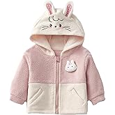 warmstraw Baby Gilrs Hooded Jacket Soft Winter Warm Fleece Hoody Outerwear Jacket Coat