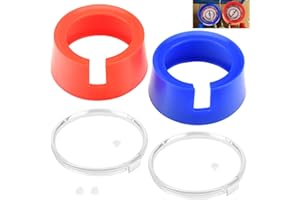 KARBAY 49190 HVAC Gauge Boots Cover for Ye-llow Jacket JB 3-1/8" HVAC Gauges, Refrigerant Gau-ge AC Gaug-ES Manifold Protective Cover (Red & Blue)