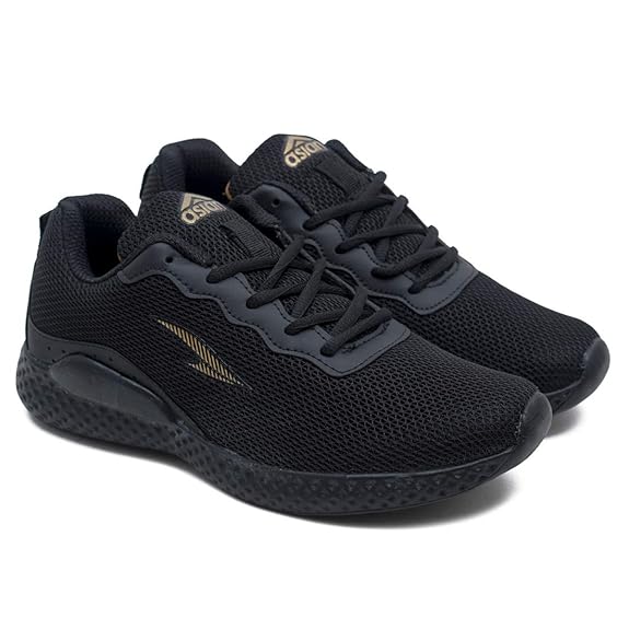 Buy ASIAN Men's Ipl09 Full Black Running Shoes, Gym Shoes, Casual