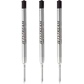 Uni Jetstream Prime Ink Refill, SXR-600-07, 0.7mm Medium Point, Oil-Based Black Ink, Metal Body, 3-Pack