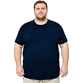 PIXUM Men’s Big and Tall T-Shirt XL–8XL, Loose Fit Cotton Stretch Tee, Seamless Underarm Soft Breathable