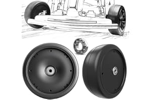 POLYNX 2Pack 8.6''/22CM Solid Rubber Tires for Power Wheels Electric Drift Crazy Cart Front Wheel Upgrade,1.2cm/0.47in Aperture Go Kart Tires for Kids Ride on Toys Car Replacement Parts(8.6inch tires)