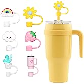 ZIZAISM Straw Cover for Reduce Tumbler 40 oz, 50 oz, 24 oz, Silicone Straw Covers Cap for 10mm Straws, Reusable, BPA Free - 6PCS