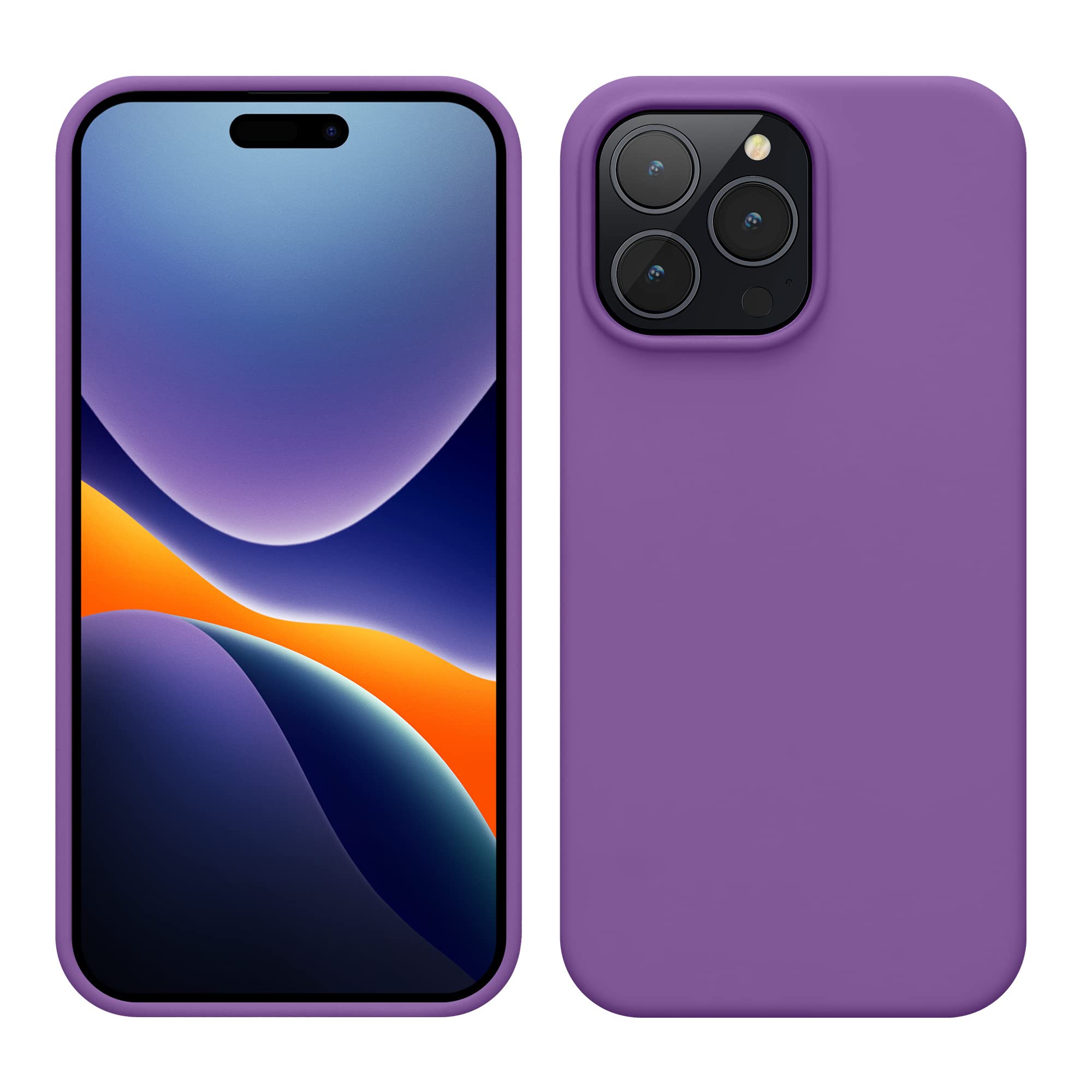 kwmobile Case for iPhone 14 Pro Max Case - Slim Soft TPU Silicone Cover - Works with Wireless Charging - Orchid Purple — image 1