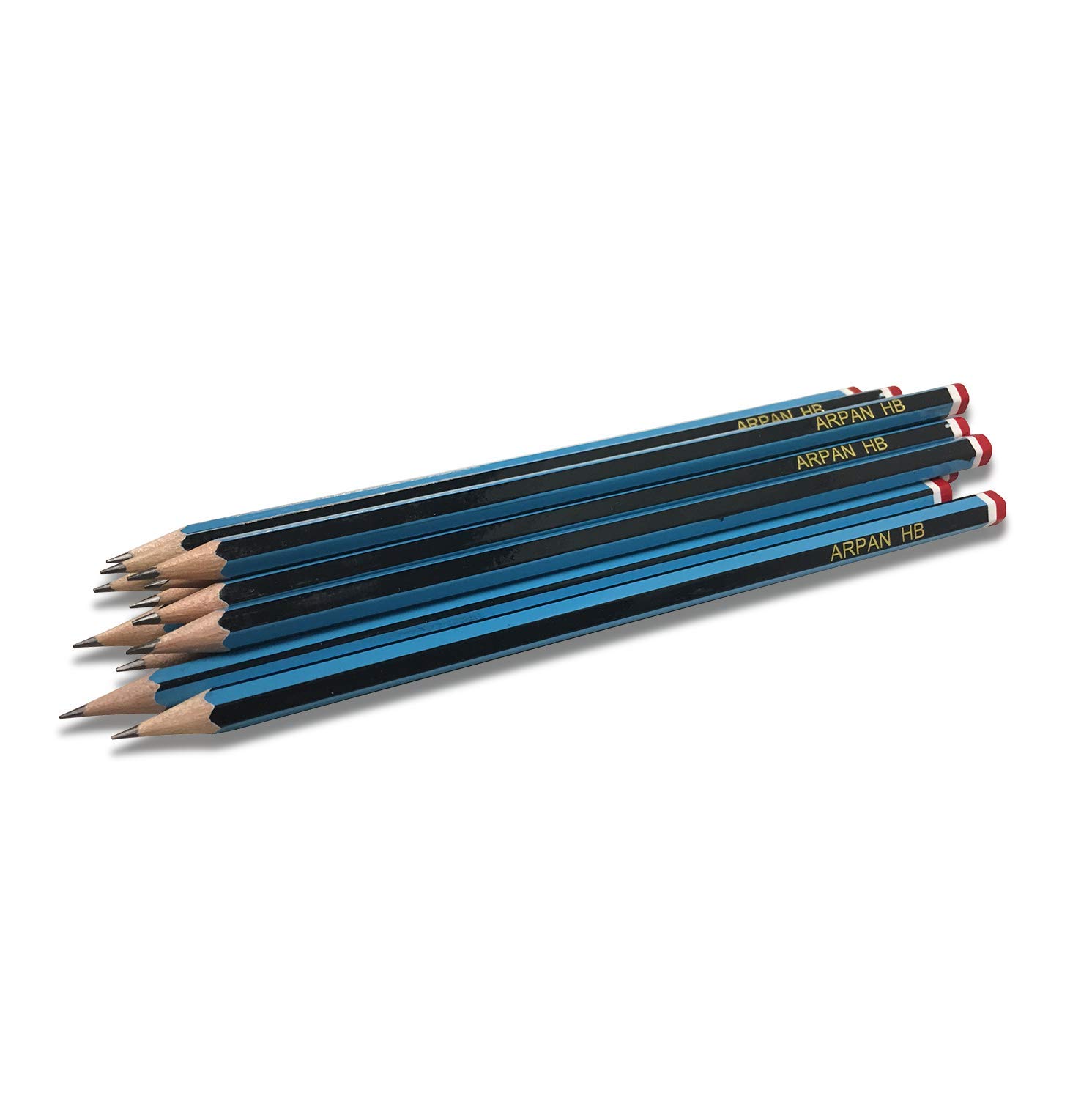 ARPAN Durable, Snap-Resistant & Long Lasting HB School Pencils for Children, Teenagers & Adults, Ideal for Drawing, Writing, Office Desk & General Work (Pack of 12)