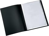 Q-Connect Display Book A4 20 Pockets Front Cover Pocket Black Pack 4 view 3