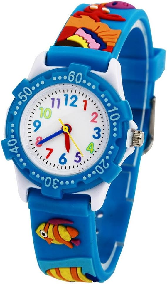 Montre Enfant Analogique Omiurar – Bracelet Caoutchouc, étanche, Mouvement Quartz Japonais, Pour Garçons Et Filles 3-15 Ans