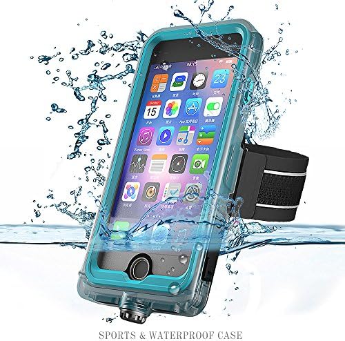 iPhone 7 Waterproof Case, Sports Easy Carrying Armband Gym Wrist Bag, Military Standard Dry Case, Dustproof, Shockproof, Slim Protective Case Cover Protector for iPhone 7(4.7''only) (Blue) ¡­