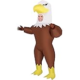 M MH ZONE Halloween Inflatable Costume for Adults Eagle Costume Blow-Up Party with Battery-Powered Fan, Full-Body Funny Cosplay Suit for Halloween, Christmas, Carnival