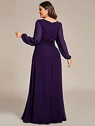 Ever-Pretty Women's Round Neck Long Lantern Sleeves