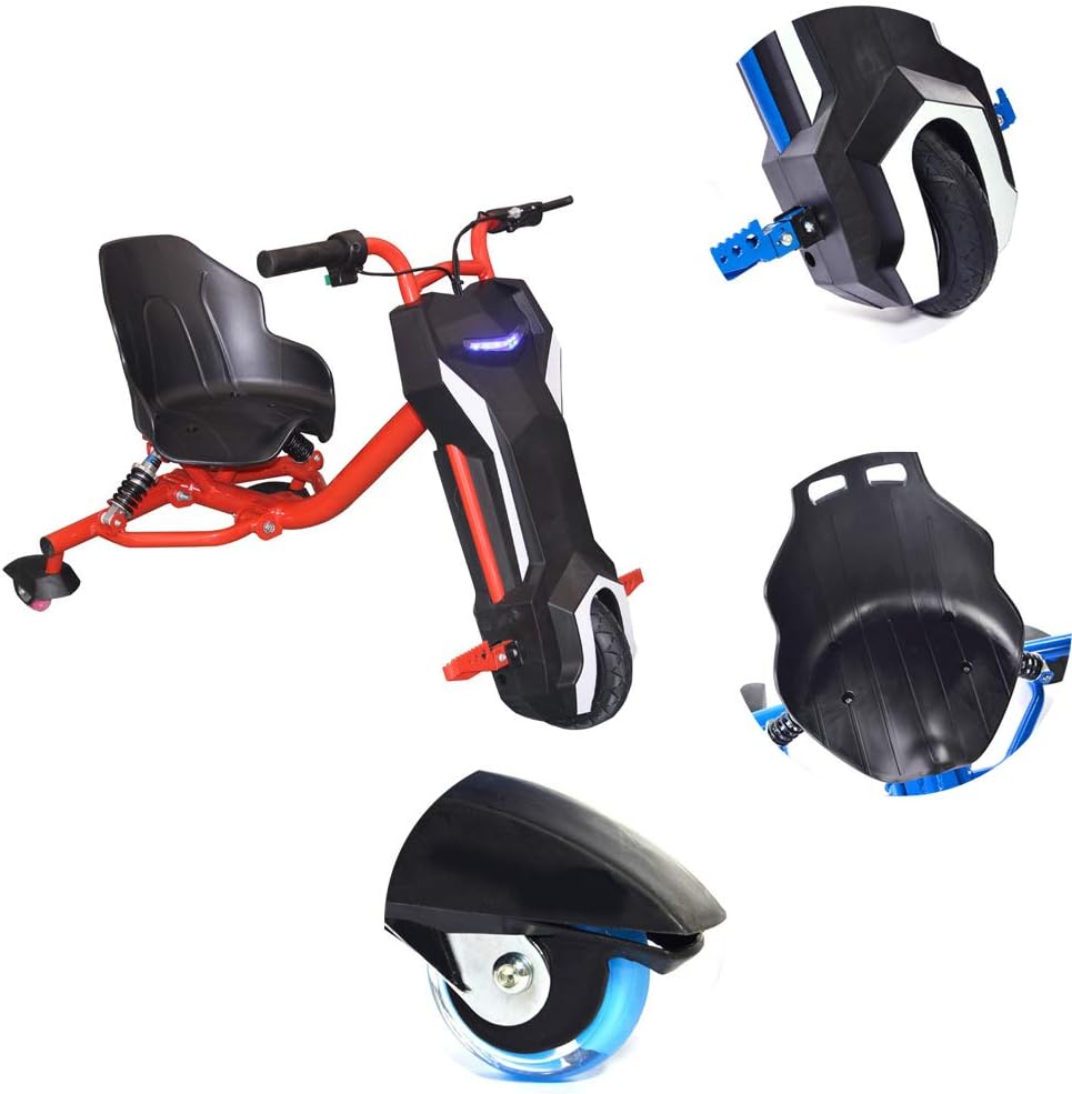 DRAKE18 Electric Drift Trikes, three-wheel drift car with Bluetooth speaker double gear child and teenager outdoor garden road riding toy