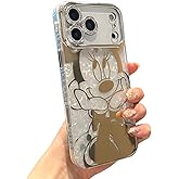 Lastma for iPhone 17 Pro Max Case Bling Camera Lens Protection Glitter Bling Cute Pattern Printed Design Soft Bumper Hard Back Shockproof Protective Case for Girls and Women - Sparkly Minnie