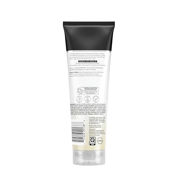 JOHN FRIEDA ULTRAFILLER+ THICKENING CONDITIONER, STRENGTHENING CONDITIONER FOR DAMAGED OR THIN HAIR, INFUSED WITH BIOTIN AND HYALURONIC ACID TO STRENGTHEN HAIR FOR THICKER FULLER RESULTS, 8.3 OZ