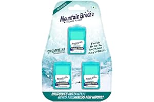 Mountain Breeze Oral Hygiene Mouth Freshener Sugar Free Spear Mint Flavoured Breath Strips (24 Strips each Cassatte)-Pack of 