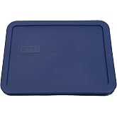 Pyrex 7211-PC (6-Cup) Blue Replacement Lid - Made in USA | BPA-Free Plastic |Rectangle | Reusable | Cover | Storage | Meal Prep | Freezer | Refrigerator | Top-Rack Dishwasher Safe