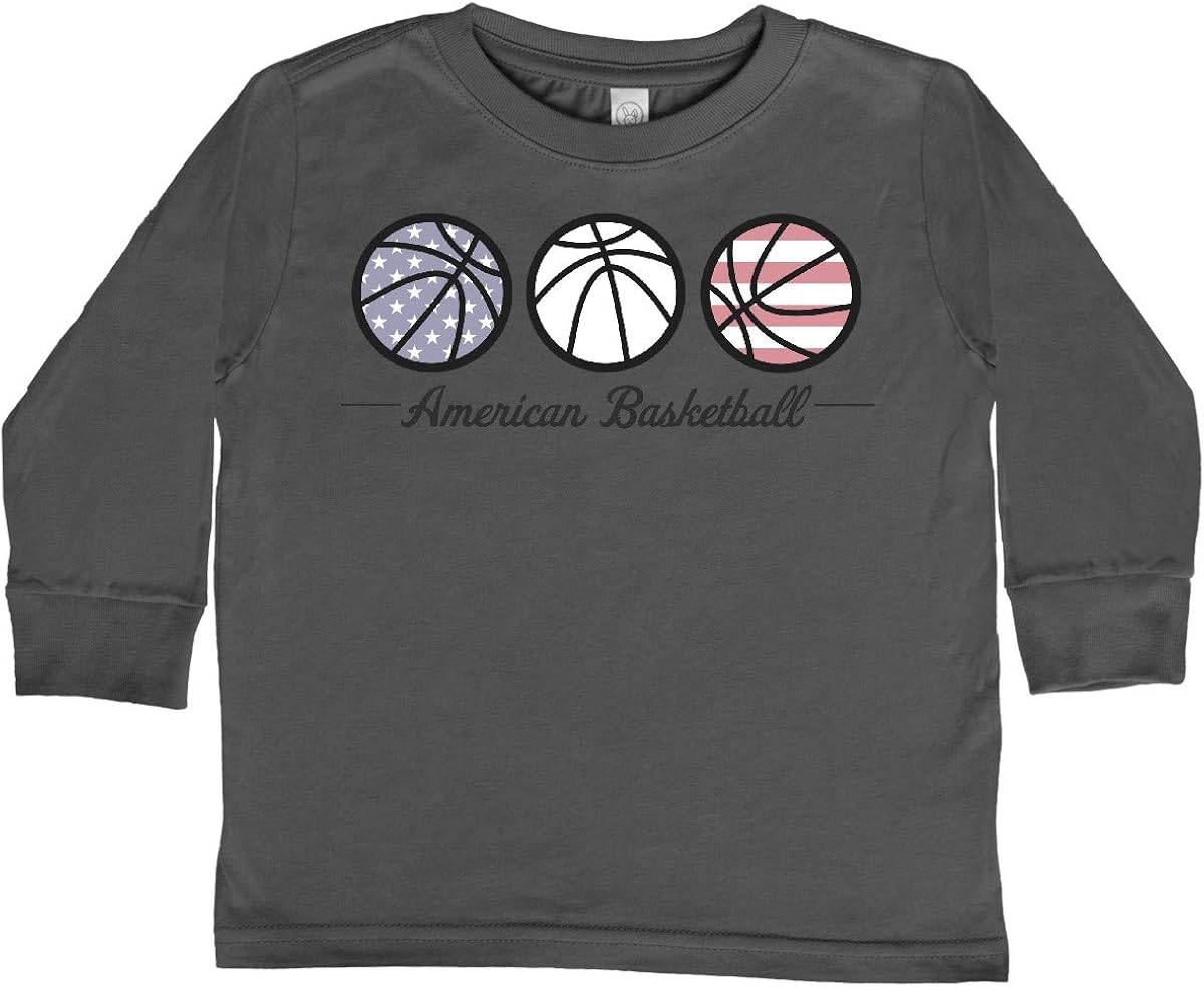Amazon.com: inktastic American Basketball Toddler Long Sleeve T-Shirt: Clothing
