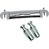 Chrome Electric Guitar Wrap Around Bridge Tailpiece for Les Paul LP Junior