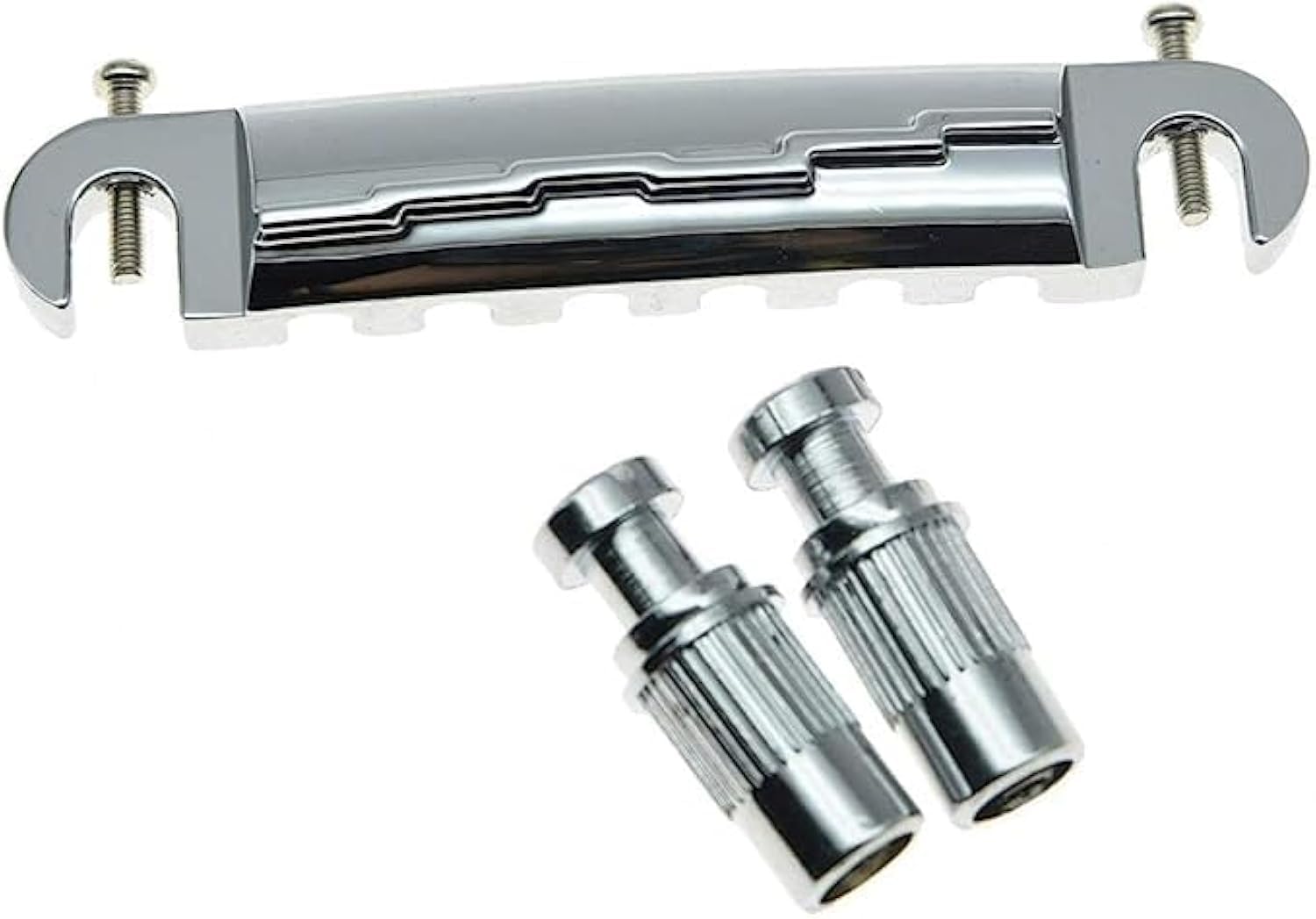 Chrome Electric Guitar Wrap Around Bridge Tailpiece for Les Paul LP Junior