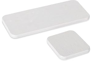 HEAGOALE 2 PCS Water Absorbing Stone Tray for Sink, Diatomite Bathroom Tray Quick Dry Dish Soap Holder Kitchen Sink Organizer for Modern Home Decor - White