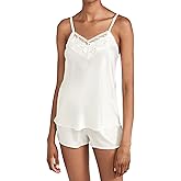 Flora Nikrooz Women's Kylie Charmeuse Cami Set with Lace