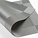 SICOHOME Placemats Set of 6,Grey,Vinyl Placemats