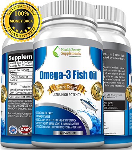 ** X3 STRENGTH OMEGA ** Best Fast Acting Burpless Omega 3 - Top Rated 5 Star Fish Oil Supplement - Best Omega 3 Solution For Men Women And Kids