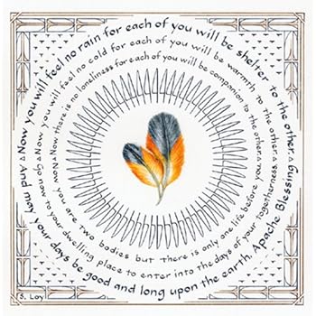 Literary Calligraphy Apache Blessing Art Print by Susan Loy