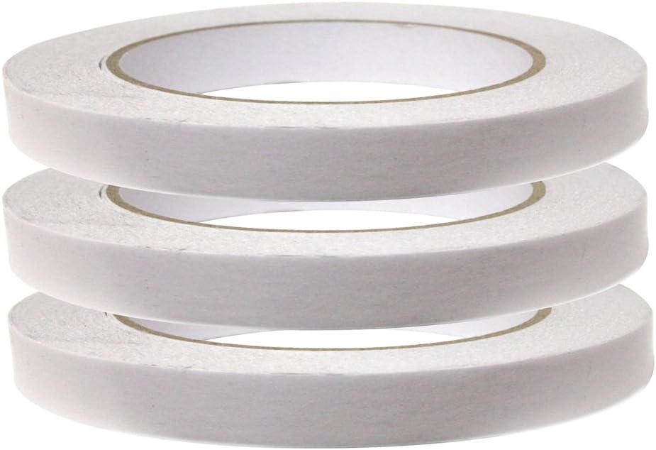 Double sided Coated clear Tape, 3 Inch Core, 1/2 inch Wide