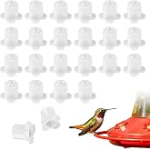 24pcs Bee Protector Tips Replacement for 1/4in Hummingbird Nectar Feeder | Silicone Sun-Resistant 1/4in Hummingbird Feeder Nectar Defender Tips for Flower Ports Protects Nectar from Ants Bees Wasps