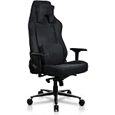Arozzi Vernazza Gaming Chair Soft Fabric Pure Black | Ergonomic, Adjustable Height, Spacious Seat, Support Pillows, Swedish Design, Home Office