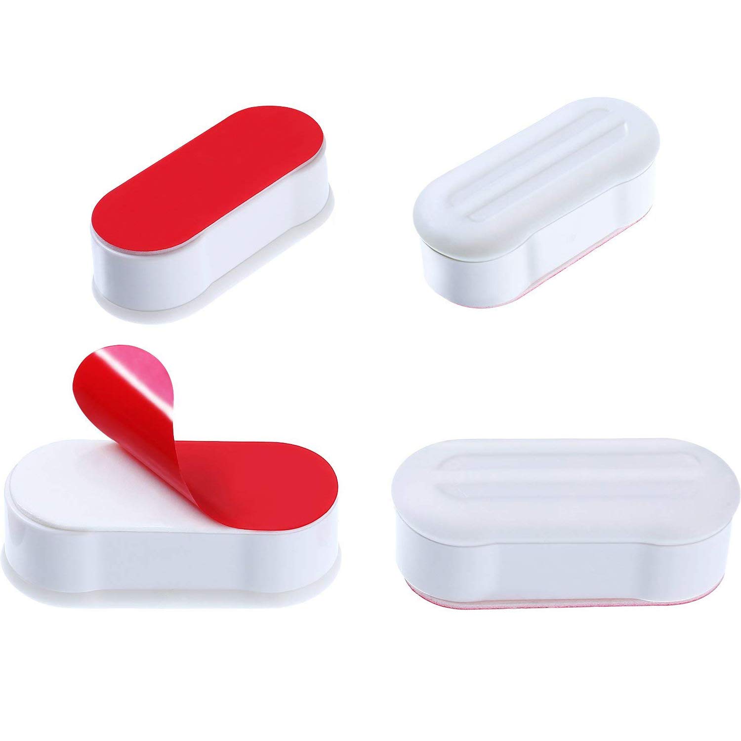 KOSTOO Toilet Seat Bumpers - Universal Toilet Seat Buffer - Toilet Replacement Bumper Kits with Strong Adhesive, 4 Pack (4 Pack)