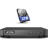 ANNKE 16CH 1080P Lite Hybrid 5-in-1(TVI/AHD/CVI/CVBS/IPC) CCTV DVR, 2TB HDD | AI Human&amp;Vehicle Detection, H.265+ Security 16 Channel Surveillance Digital Video Recorder, Supports 2MP Analog Cameras ONLY