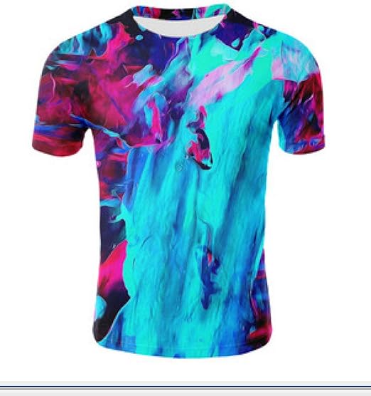 RFEGEF Unisex 3D Druck T-Shirt,Herren 3D Digital Printed Design Grafik