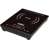Salton Portable Induction Cooktop Cool Touch LED Display Cooker with 8 Temperature Settings for Precise Control, Energy Effic