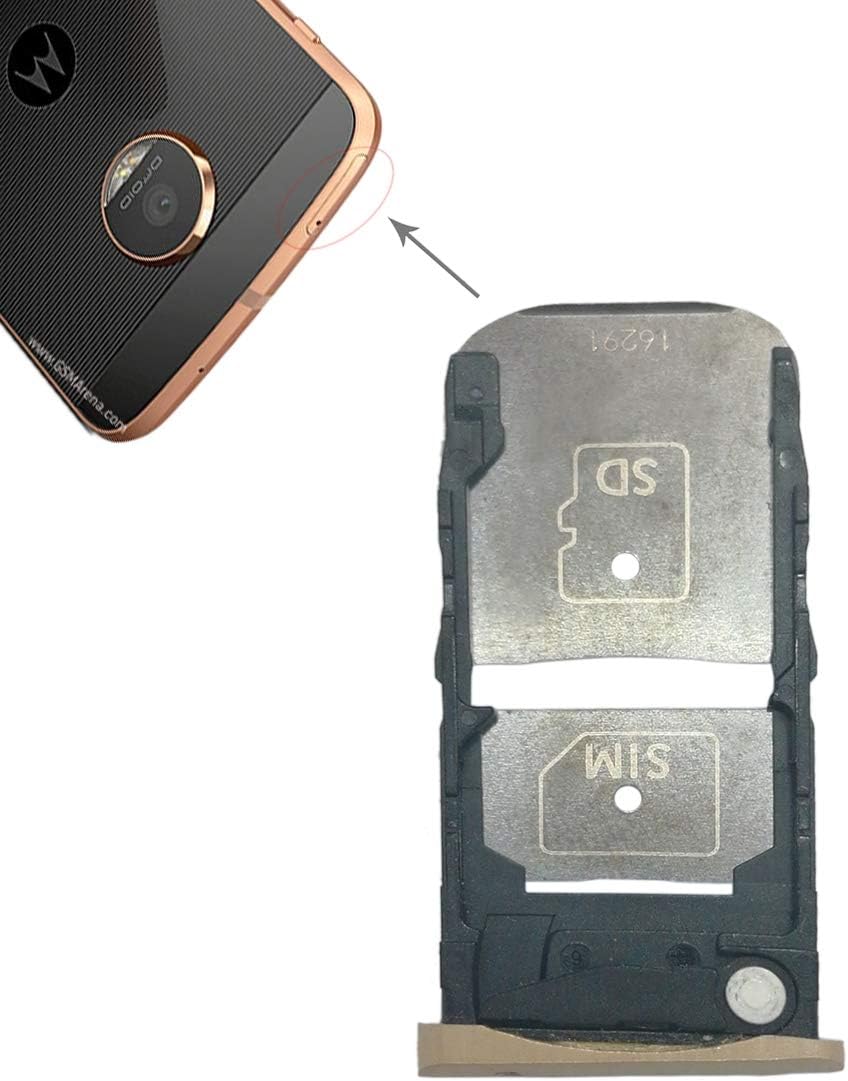 HUANGPUJIAN MOBILEPHONE REPLACEMENT PART QJS SIM Card Tray + Micro SD Card Tray for Motorola Moto Z Force