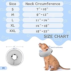 Supet Inflatable Dog Cone Collar for Large Medium