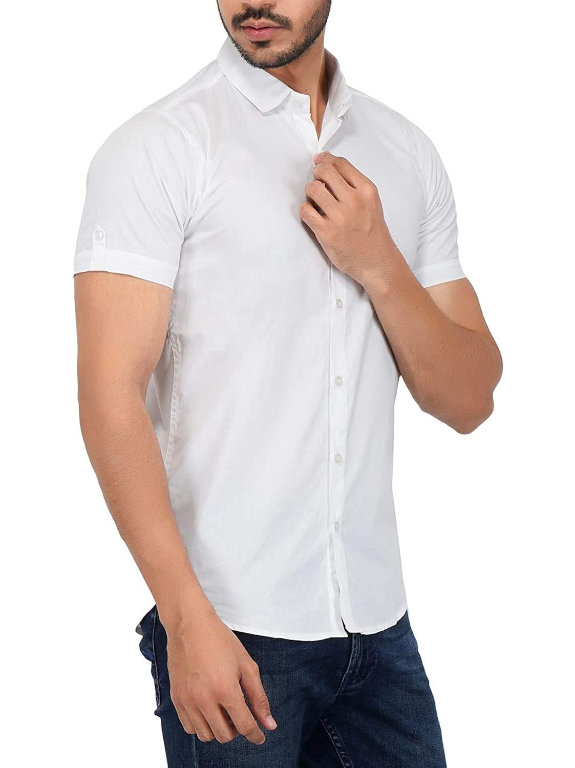 slim fit half shirt