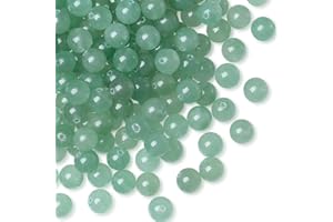 DUQGUHO Green Aventurine Beads 8mm Natural Crystal Green Beads Round Polishing Stone Bead Genuine Gemstone Beads for DIY Jewelry Making 47 Pcs, US-MKL-CB-04GR1