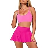 Pink Queen Women High Waisted Bikini Set Two Piece Swimsuit Swim Skirt Bathing Suit 2026