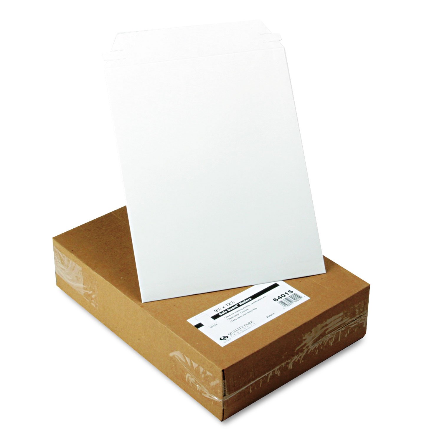 Quality Park Photo/Document Mailer, Redi-Strip, White, 9.75x12.5, 25 per Box (64015)
