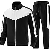 ANOTWENER Men's Casual 2 Piece Tracksuit Sets Long Sleeve Full Zip Jacket and Sweatpants Jogging Sport Outfits Sweatsuits