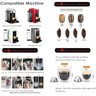 Buy Stainless Steel Refillable Coffee Pods Compatible For Nespresso Vertuoplus Stainless Steel Reusable Coffee Capsules Pods 2 4 Oz Online In Turkey B07v43dpvy