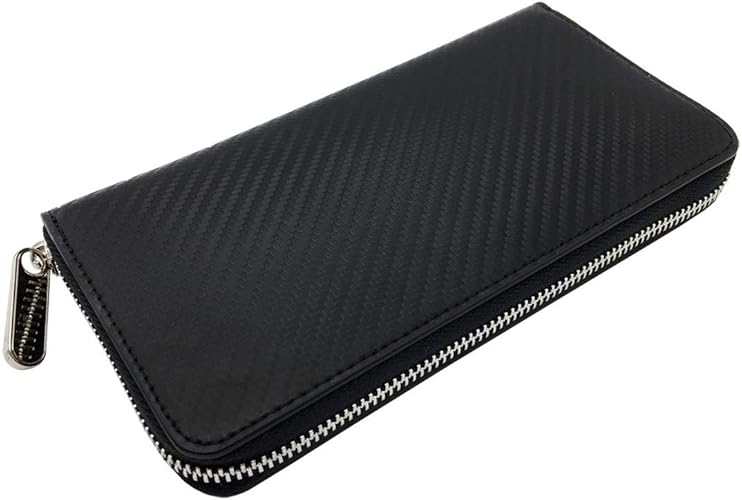 Amazon Co Jp Tlr Amazon限定ブランド 長財布 メンズ 財布 ラウンドファスナー マイクロファイバーレザー ブラック シューズ バッグ