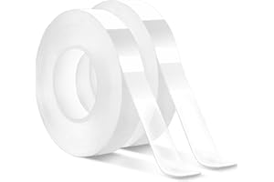 vofauiss 2 Pack Nano Double Sided Tape Heavy Duty Mounting Tape Sticky Walls, Alien Tape Double Sided Heavy Duty Rug Tape, Duty Multipurpose Mounting Transparent Tape for Paste Items
